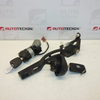 Set serratura 2 chiavi Peugeot 307 4162GA 4162KG