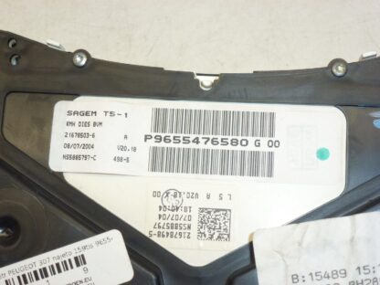Tachimetro Peugeot 307 186 mila km 9655476580G00 - immagine 2