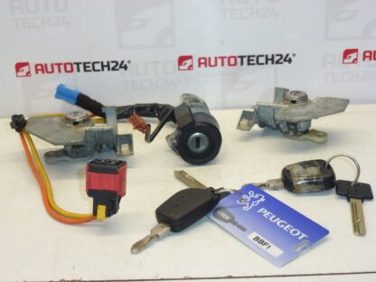 Set di serrature + 2 chiavi Peugeot 406 4162Z7 4162Z6 - immagine 4