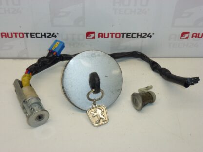 Set serratura Peugeot 206 1 chiave 4162EZ 4162NR - immagine 4