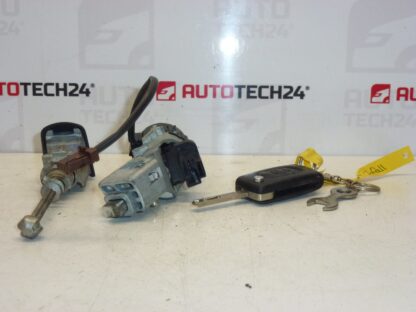 Scatola interruttori, serratura e una chiave Citroën Peugeot 4162SP - immagine 3
