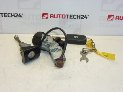 Scatola interruttori, serratura e una chiave Citroën Peugeot 4162SP - immagine 4
