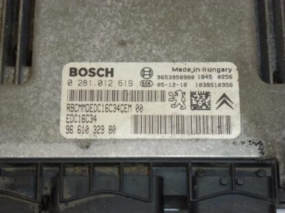 Centralina Bosch EDC16C34 1.6 HDI 0281012619 9661023980 - immagine 3